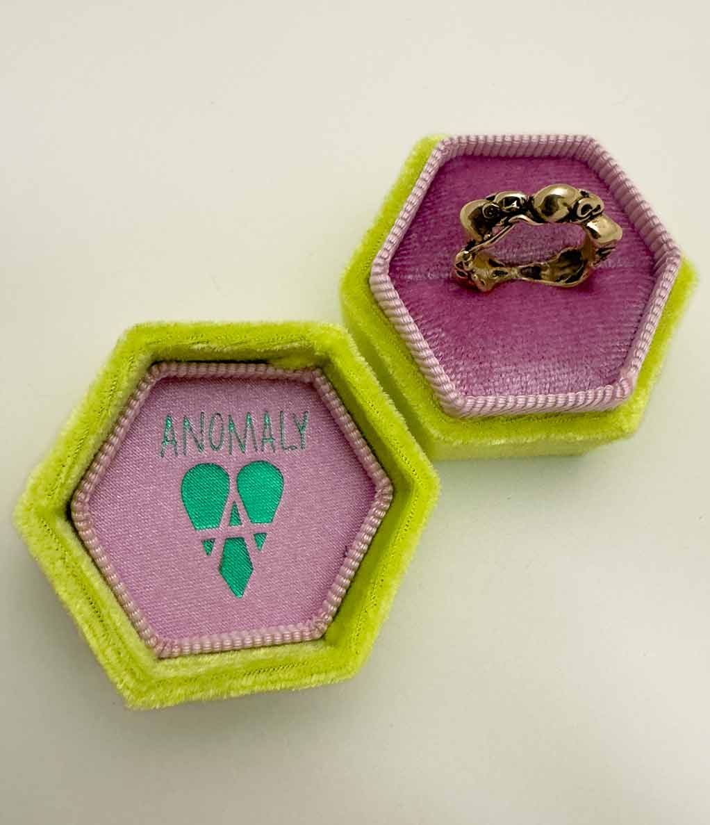 Velvet Ring Box in Green by Anomaly Jewelry - Image 3
