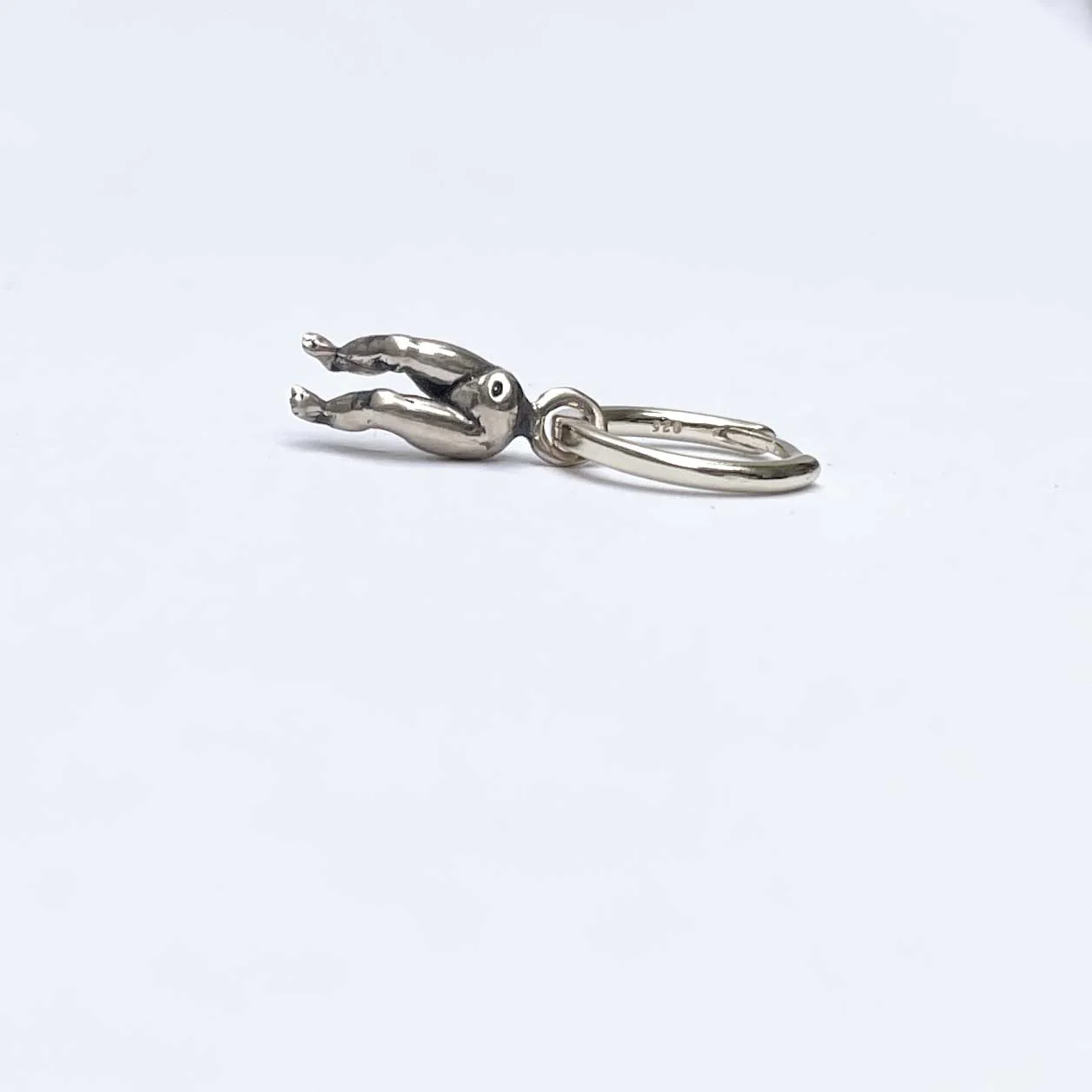 Baby Doll Bottom Hoop Earrings - Image 2