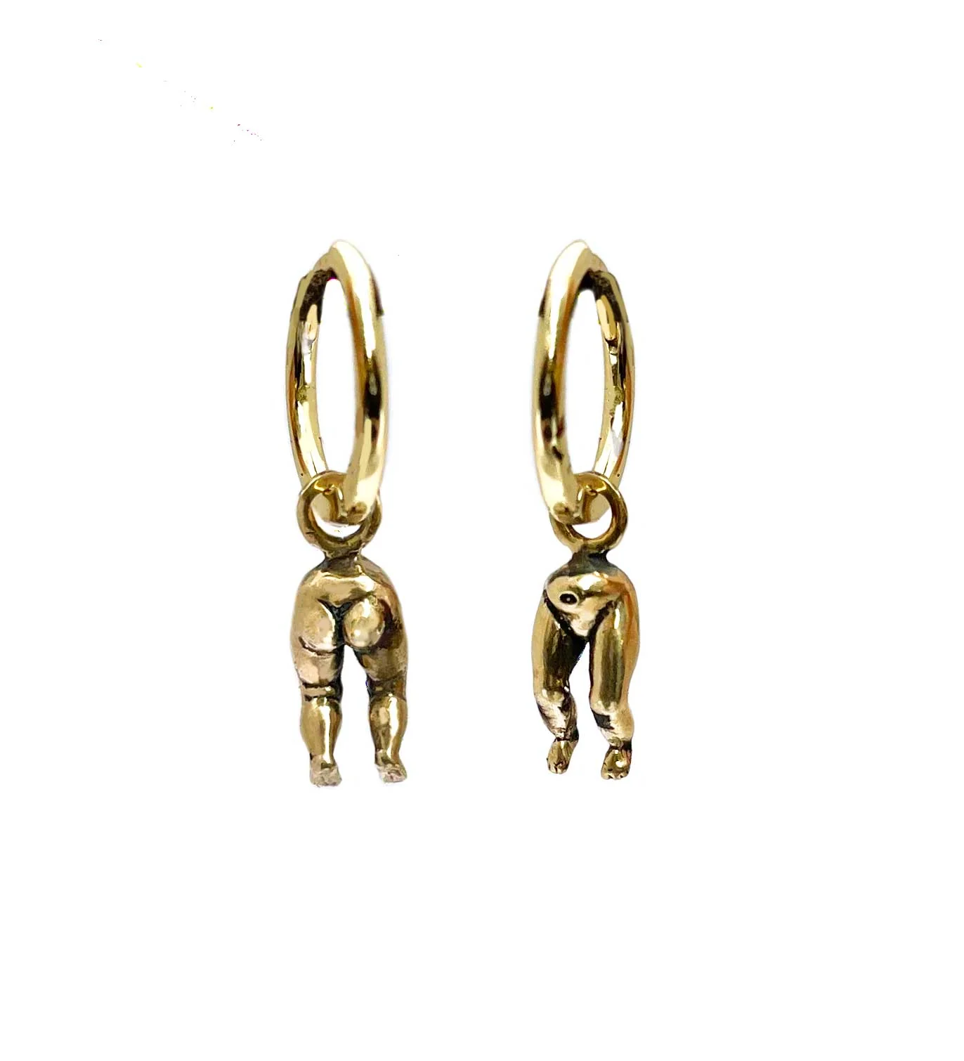 Baby Doll Bottom Hoop Earrings - Image 9