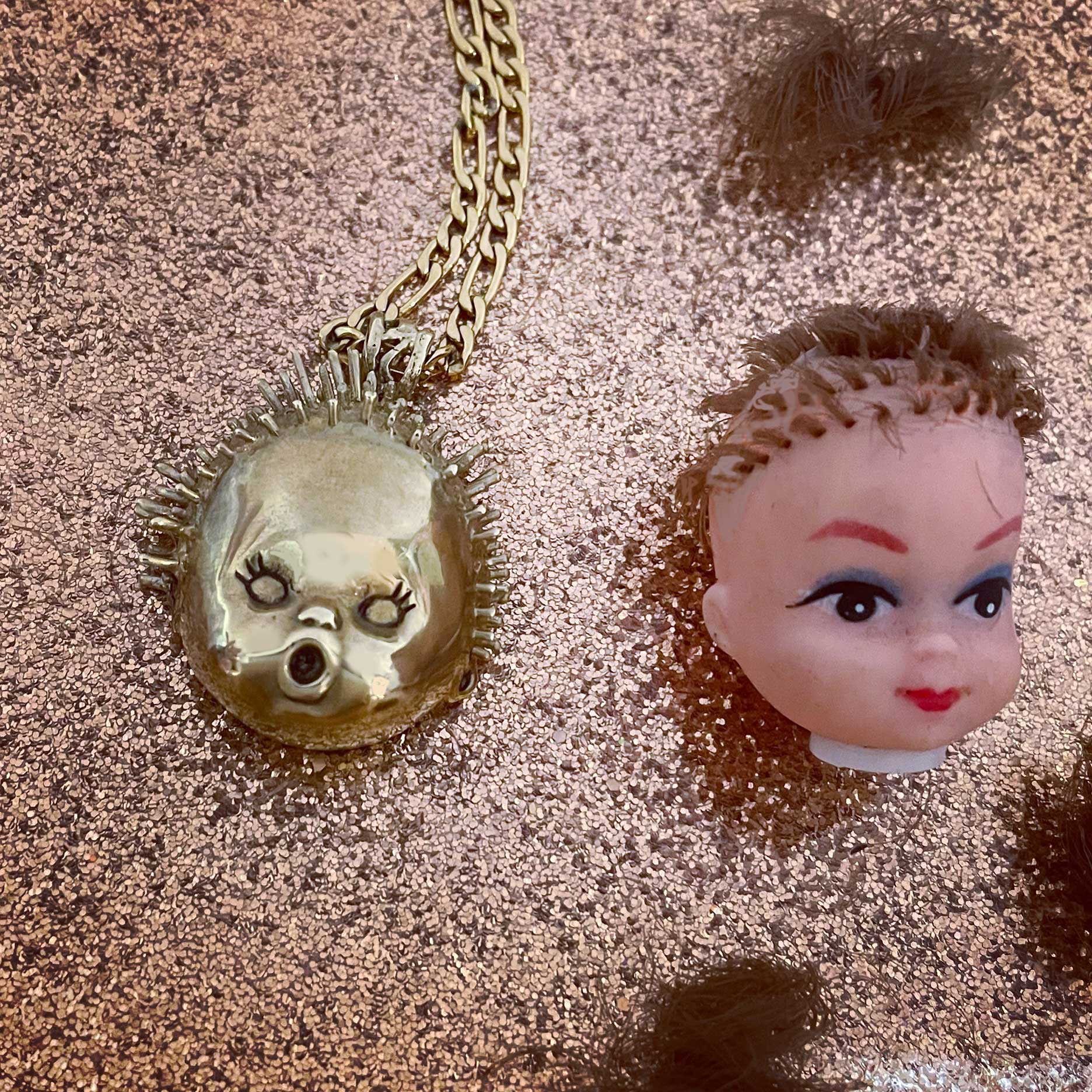 Baby Doll Head Haircut Mishap Necklace - Image 13
