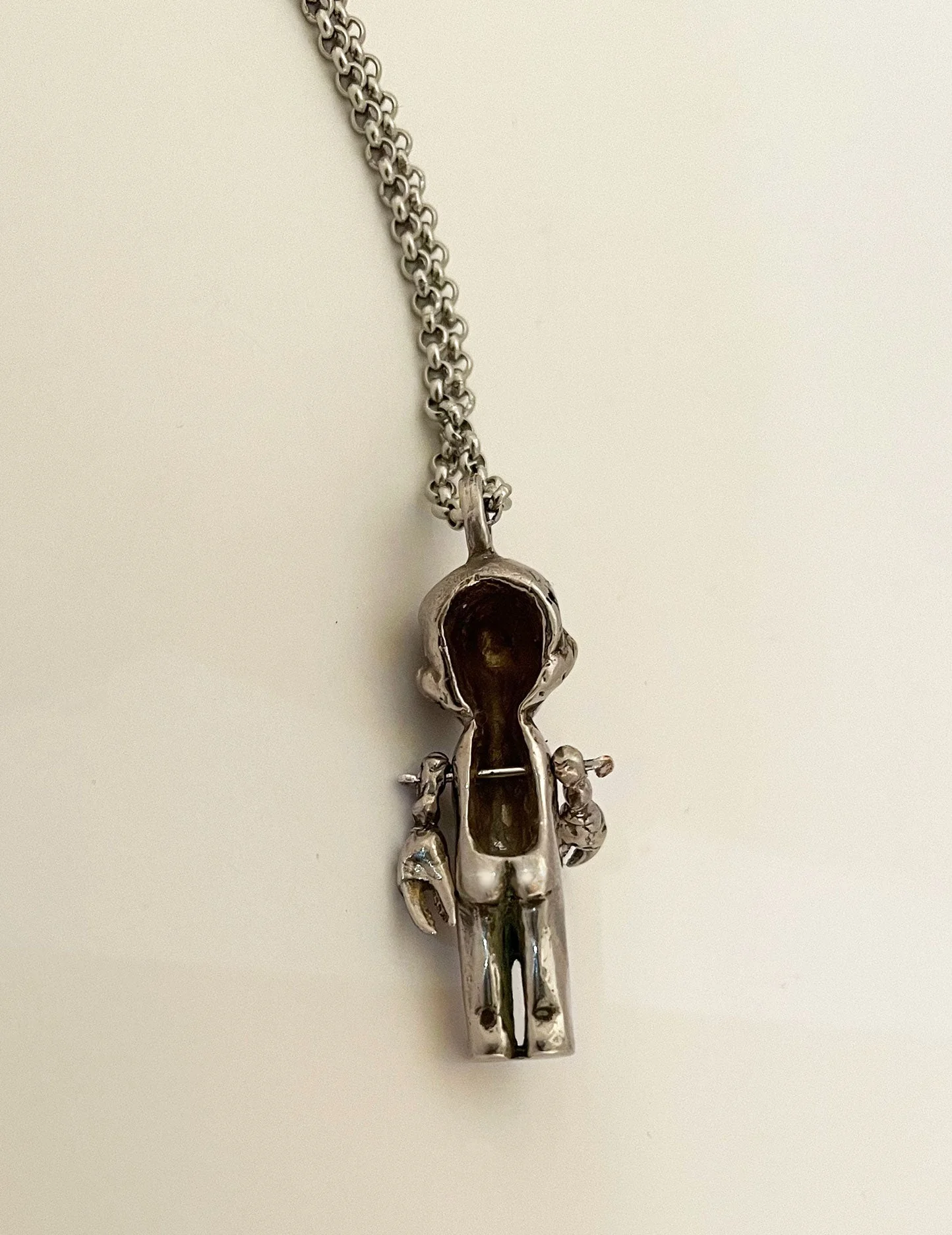 Baby with Lobster Arms Necklace Ready to Ship - Image 3