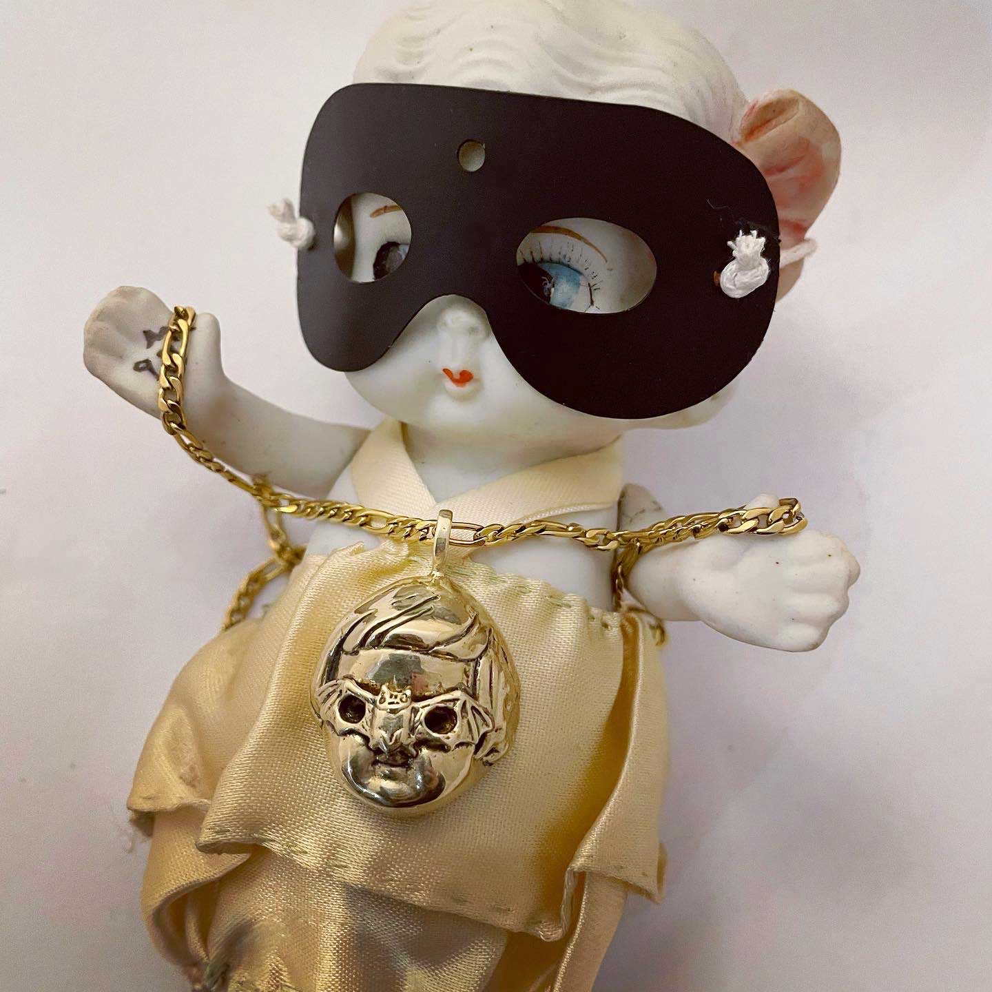 Masked Baby Doll Necklace (Bat your Eyes) - Image 11