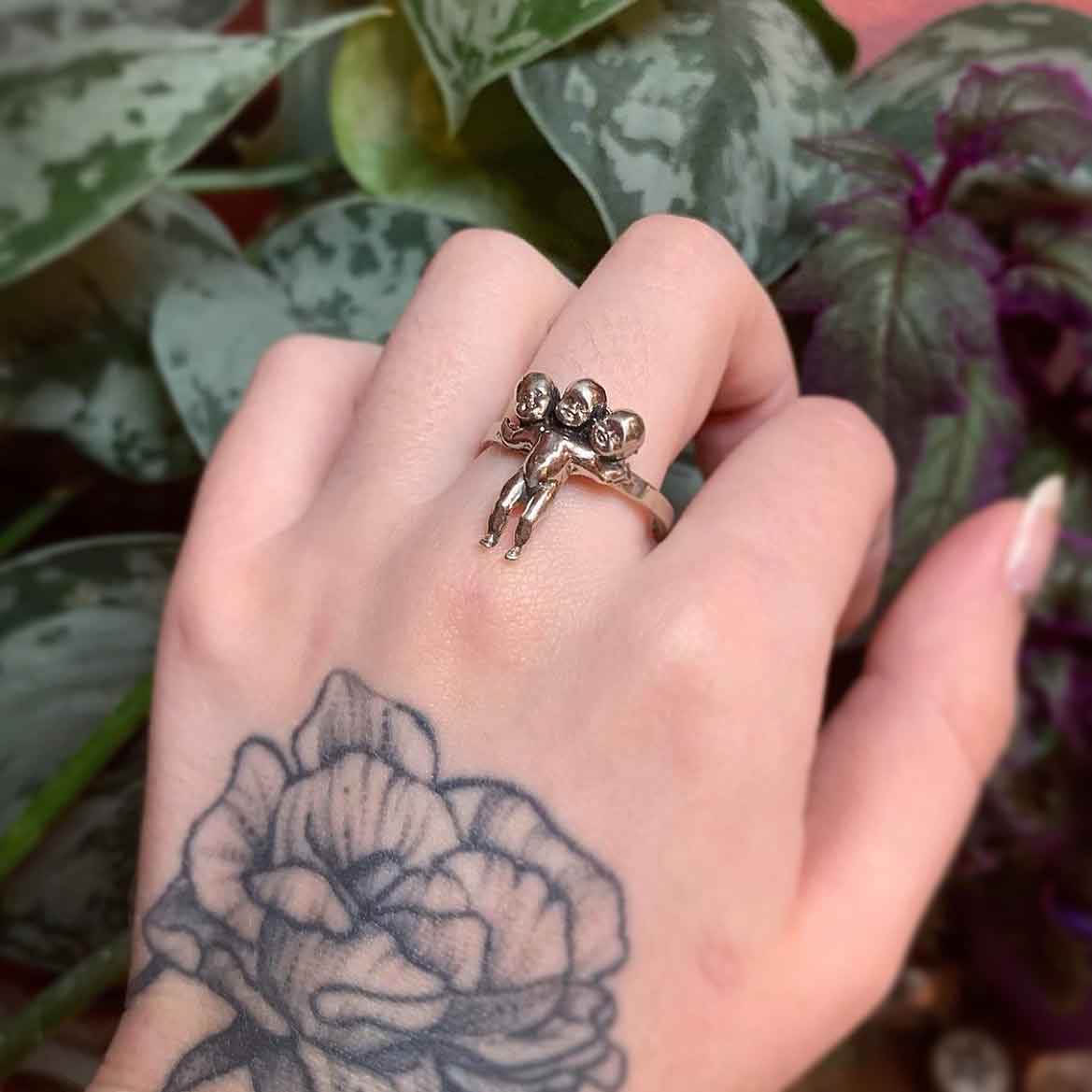 Three Headed Baby Ring - Image 5