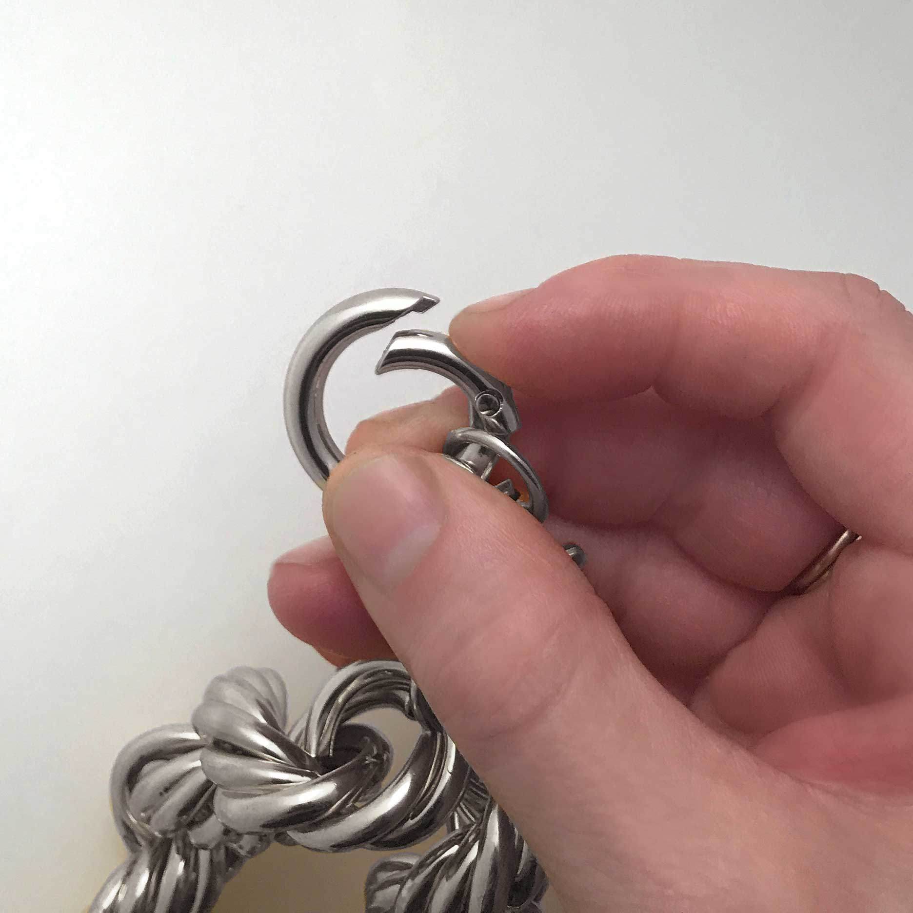 Rope Chain Dog Collar "The Dookie" in Silver - Image 6
