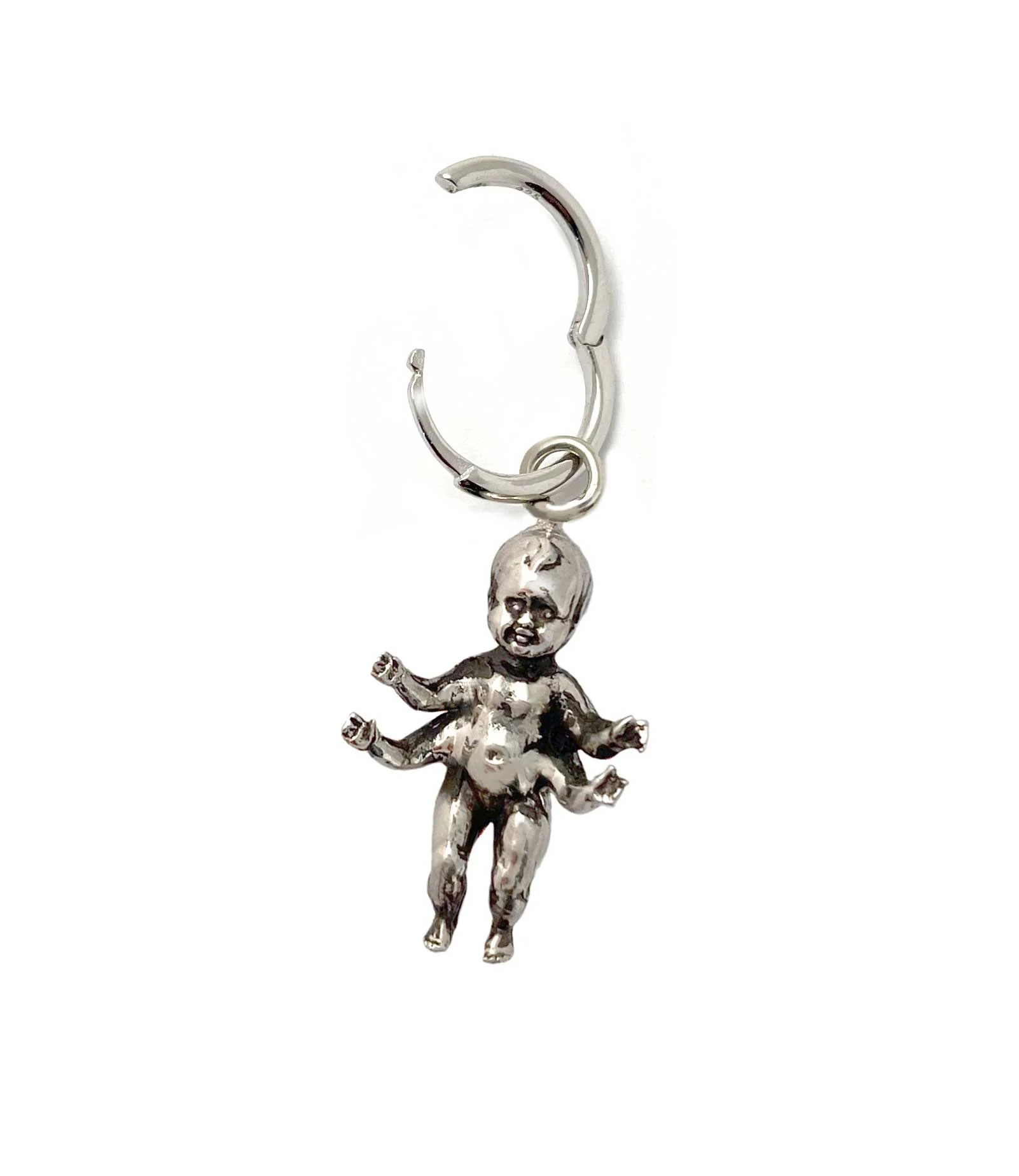 Four Armed Baby Hoop Earrings - Image 5