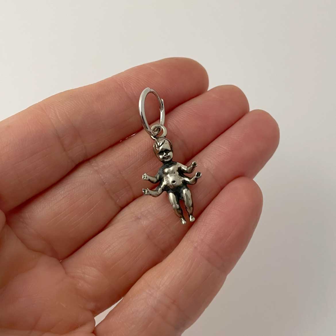 Four Armed Baby Hoop Earrings - Image 6