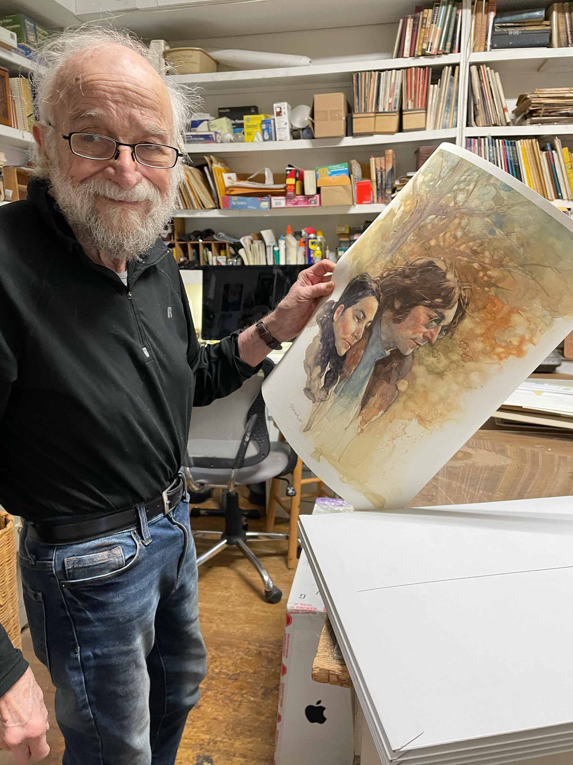 John and Yoko Print by Burton Silverman - Image 2