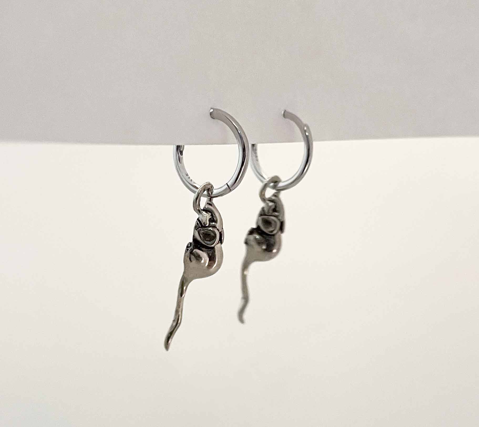 Rat Hoop Earrings Ready to Ship - Image 9
