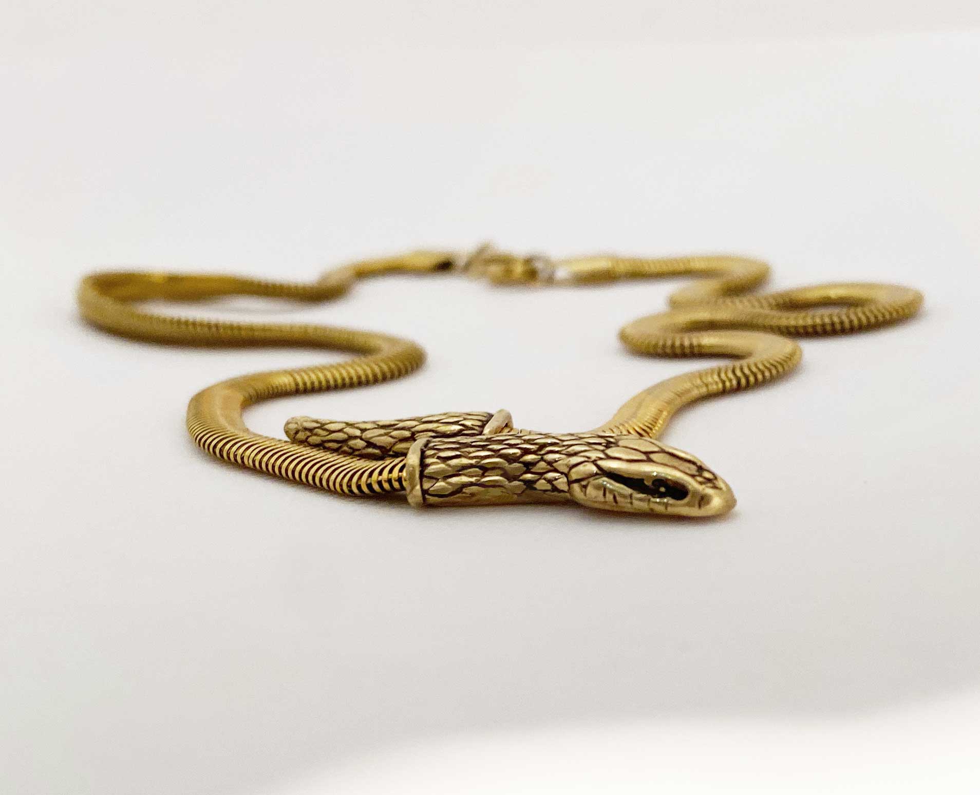 Snake Chain Necklace in gold - Image 5