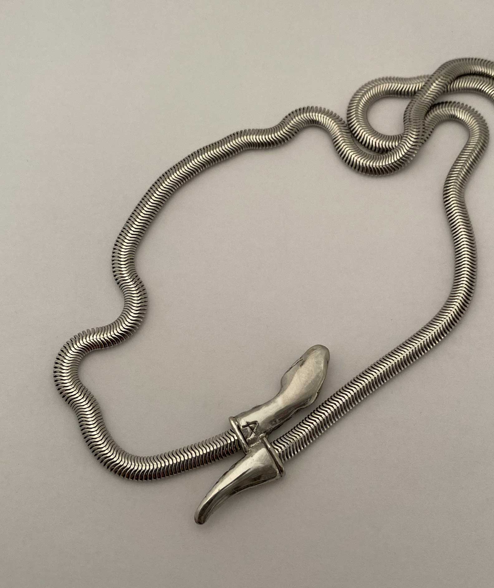 Snake Chain Necklace in silver- Ready to Ship - Image 3