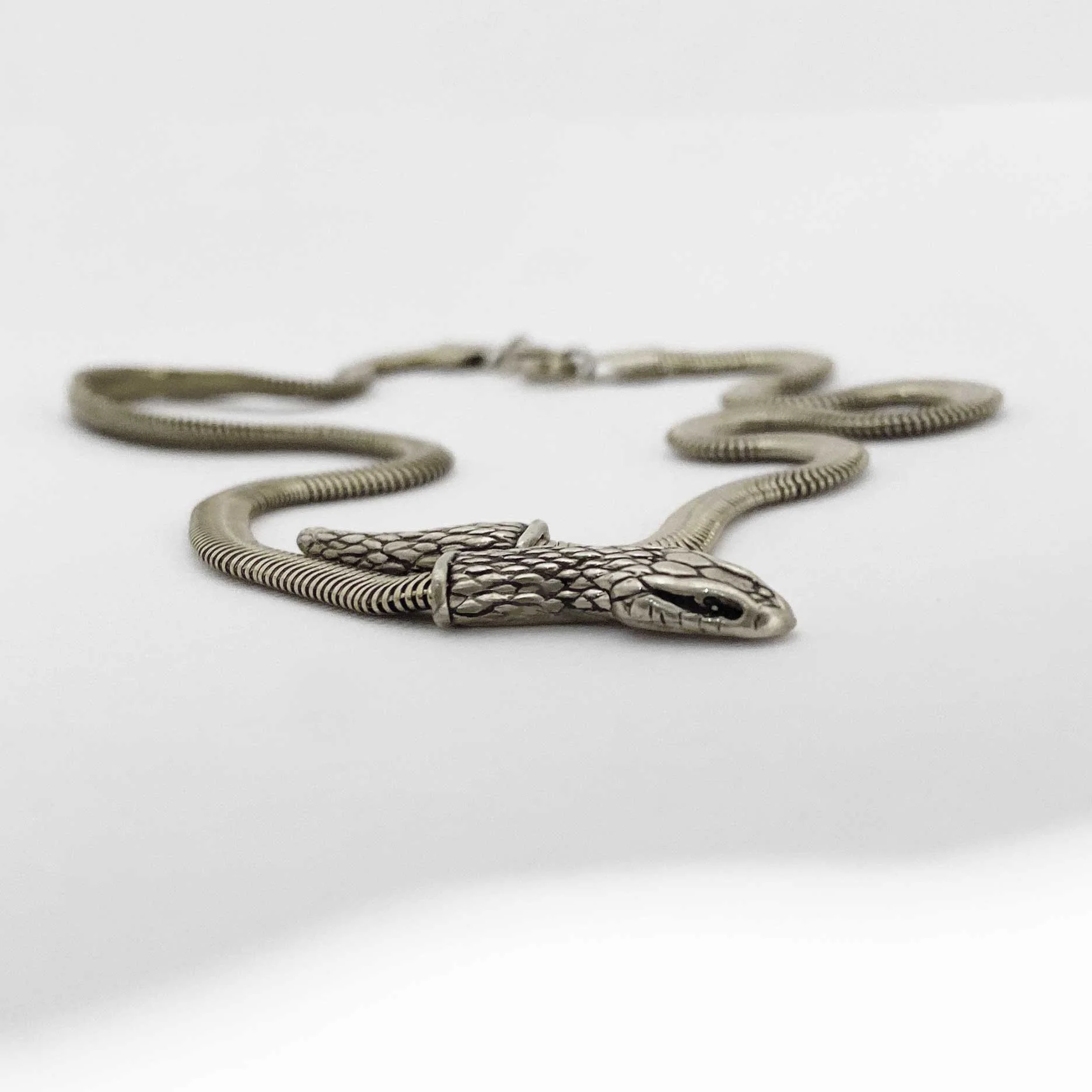 Snake Chain Necklace in silver- Ready to Ship - Image 4