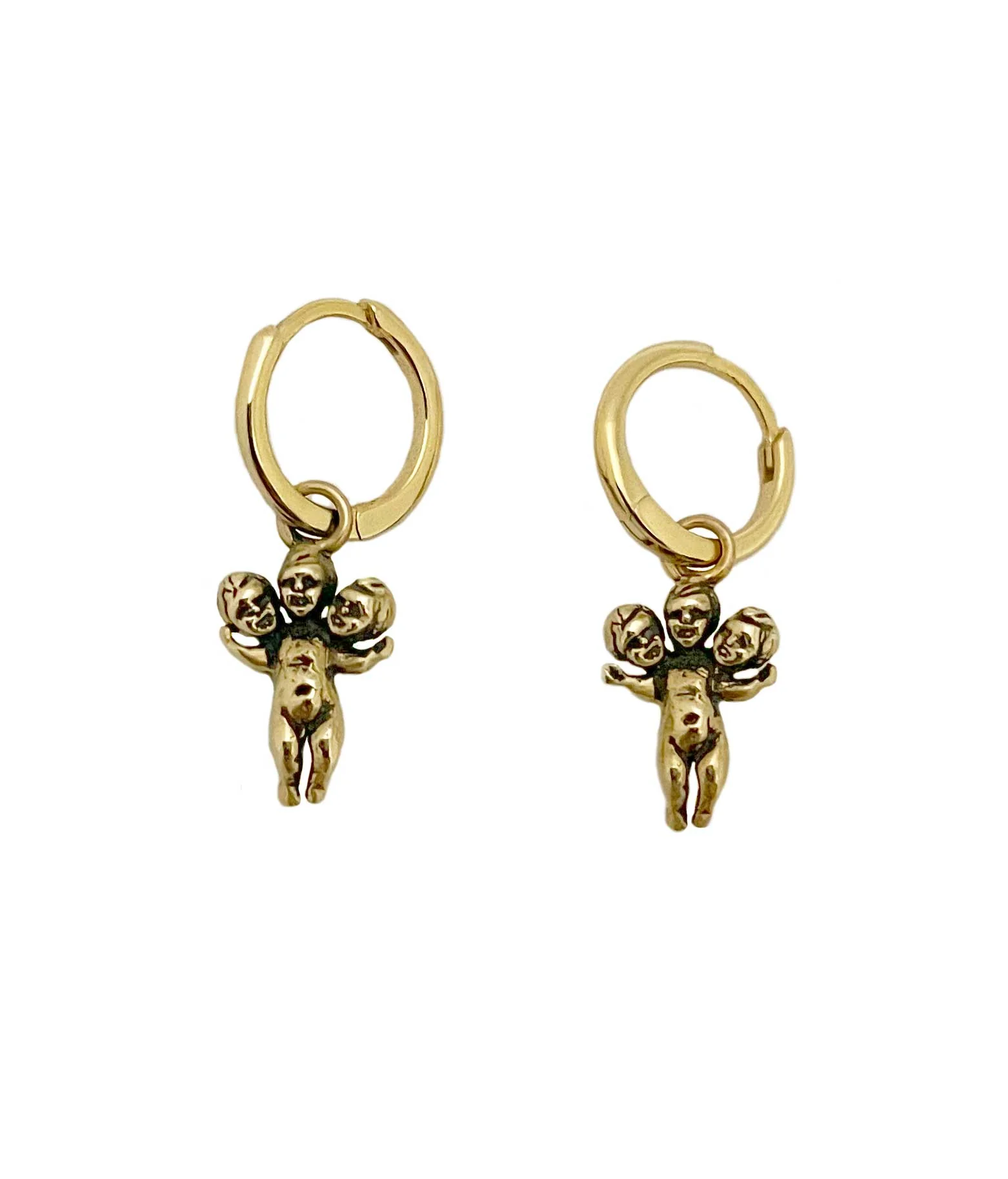 Three Headed Baby Hoop Earrings tiny - Image 7