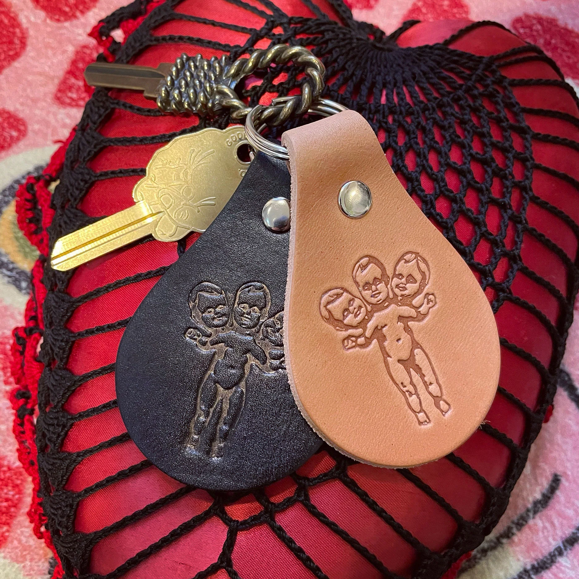 Three Headed Baby Keychain FOB - Image 9