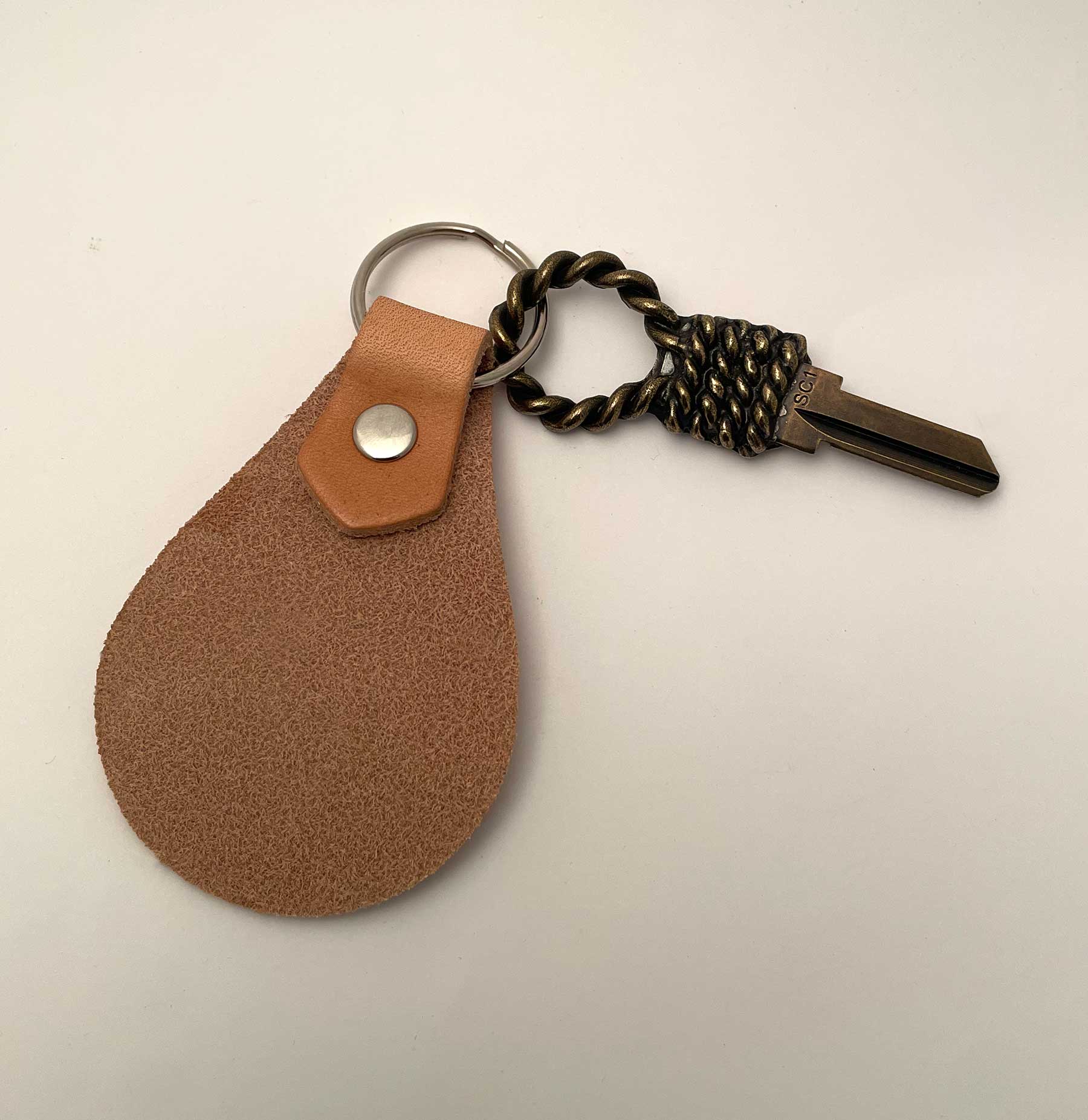 Three Headed Baby Keychain FOB Black & Gold - Image 5