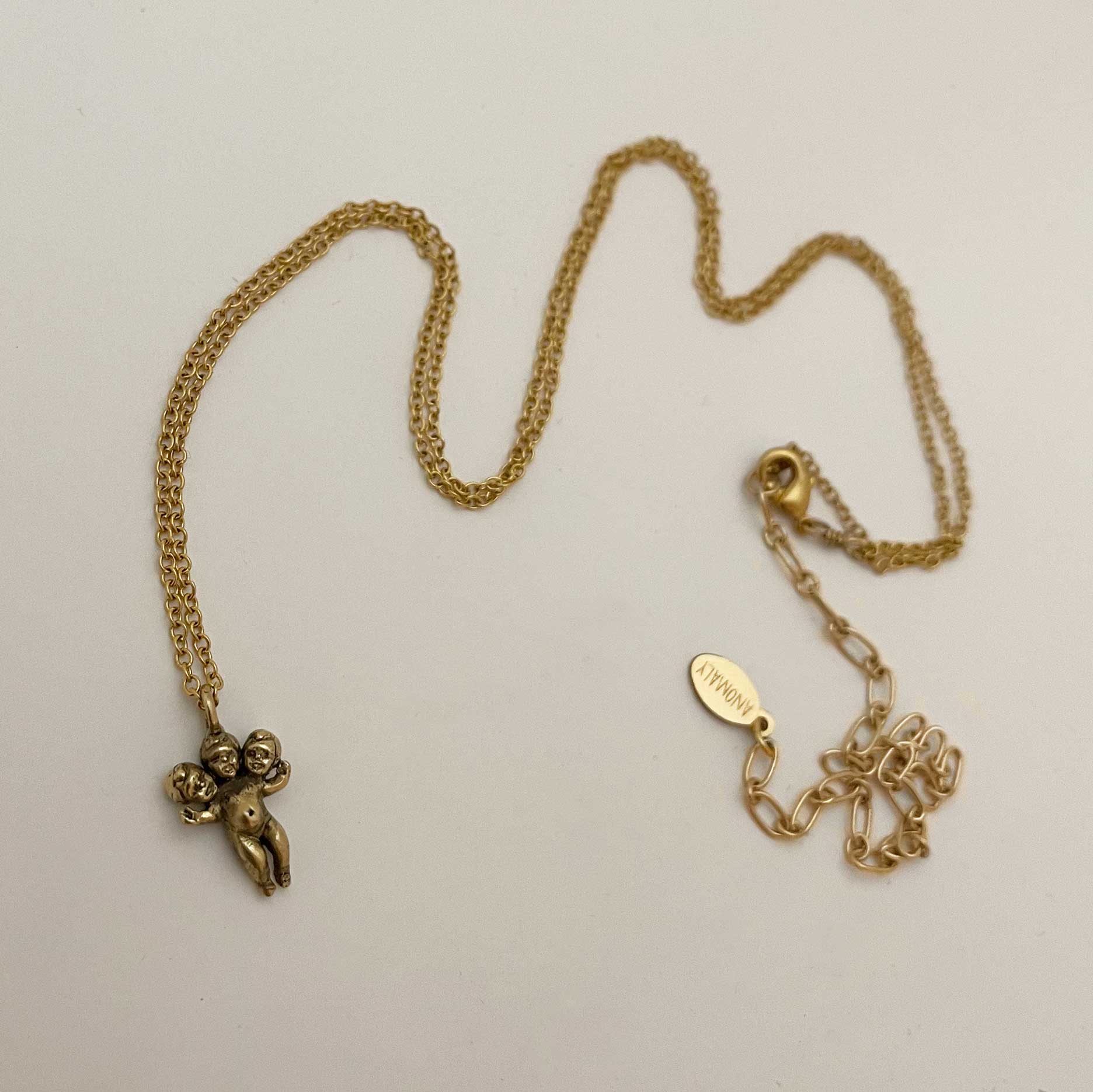 Tiny Three Headed Baby Necklace - Image 7
