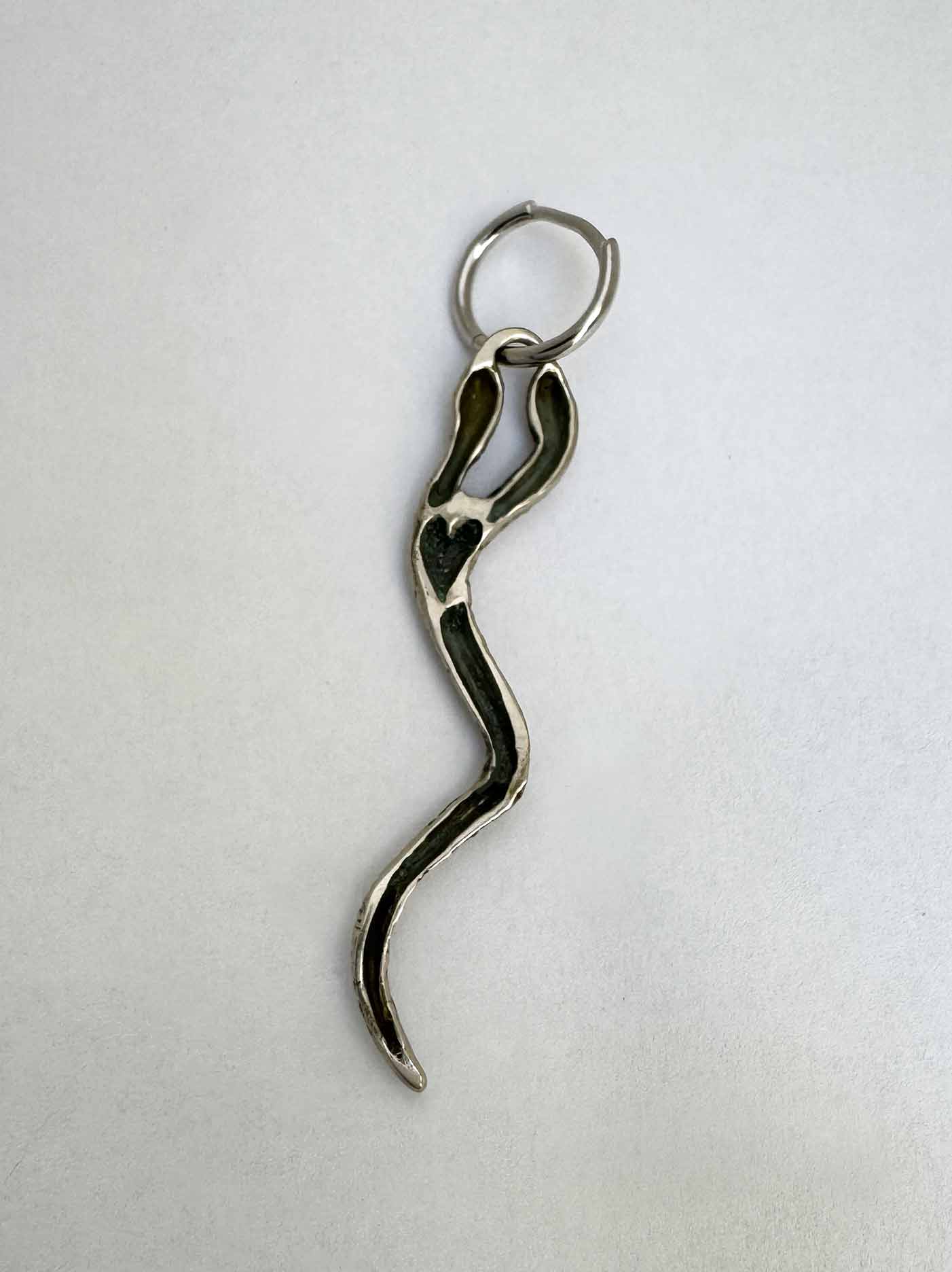 Two Headed Snake Hoop Earrings - Image 3