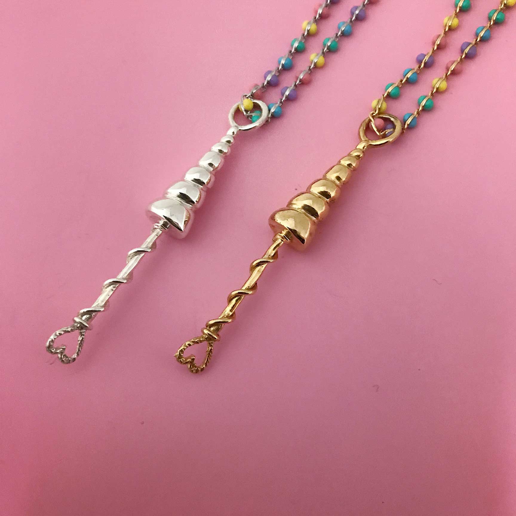 Unicorn Horn Bubble Wand Necklace - Image 3