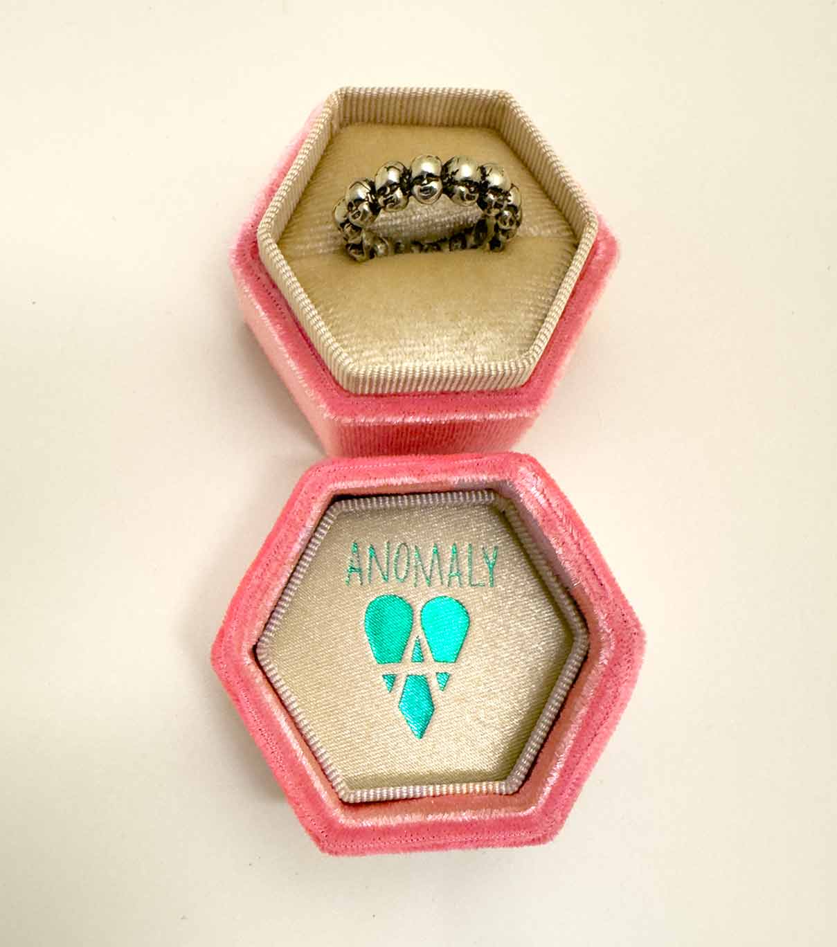 Velvet Ring Box in Pink by Anomaly Jewelry - Image 3
